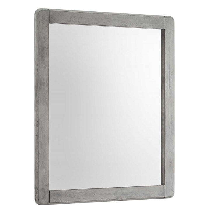 Boston Wood Mirror in Gray
